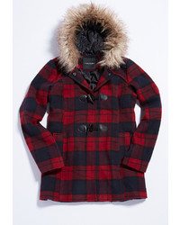 Maurices Plaid Coat With Toggles