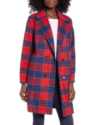 BP. Plaid Double Breasted Coat