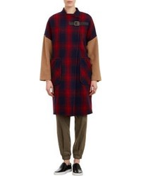 Band Of Outsiders Plaid Pattern Blanket Coat