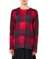 Preen Line Check And Flower Print Sweater
