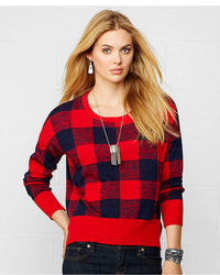 Denim & Supply Ralph Lauren Long Sleeve Buffalo Check Sweater