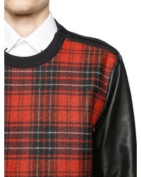 Givenchy Tartan Wool Leather Sweatshirt
