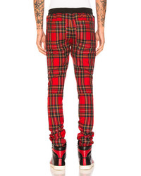 Fear Of God Tartan Wool Plaid Trousers In Redcheckered Plaid