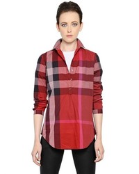 Women's Red Plaid Dress Shirts by Burberry | Lookastic