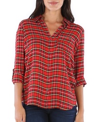 KUT from the Kloth Carine Plaid Button Up Shirt