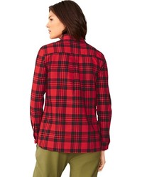 Kate Spade Saturday Plaid Perfect Day Shirt In Cotton Oxford