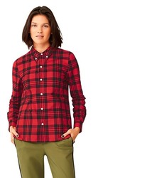 Kate Spade Saturday Plaid Perfect Day Shirt In Cotton Oxford
