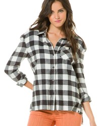 Billabong Need For Luv Plaid Flannel Top