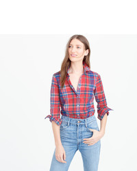J.Crew Perfect Shirt In Colorful Plaid