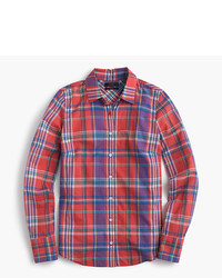 J.Crew Perfect Shirt In Colorful Plaid