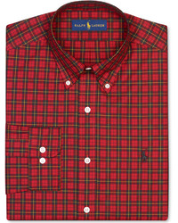 Polo Ralph Lauren Red Plaid Dress Shirt, $59 | Macy's | Lookastic