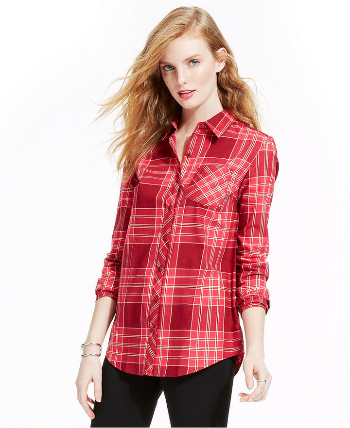 Tommy Hilfiger Plaid Boyfriend Shirt | Where to buy & how to wear