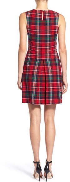 Tartan fit outlet and flare dress