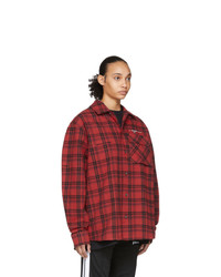Off-White Red Flannel Check Shirt