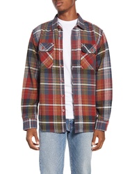 Obey Fit Plaid Flannel Button Up Shirt
