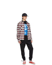 Off-White Red And White Flannel Check Shirt