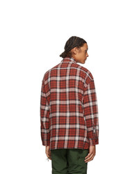 R13 Red Check Oversize Shirt