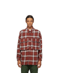 R13 Red Check Oversize Shirt