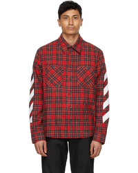 Off-White Red Flannel Diag Shirt