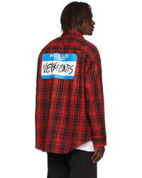 Vetements Red My Name Is Shirt