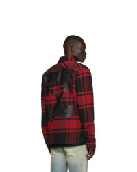 Off-White Black And Red Stencil Shirt