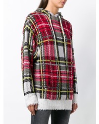 R13 Cashmere Checked Hooded Sweater