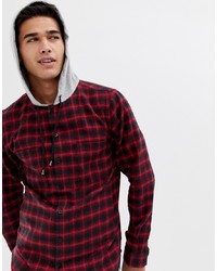 Another Influence Hooded Check Shirt