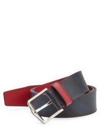 Burberry London Checkered Leather Belt