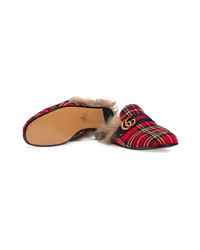 princetown tartan slipper with double g