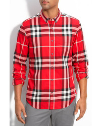 burberry red plaid shirt