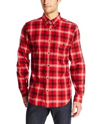 7 For All Mankind Brushed Flannel Plaid Button Front Shirt