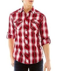 jcpenney Chalc Long Sleeve Mini Plaid Woven Shirt