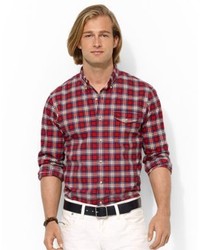 Polo Ralph Lauren Classic Fit Plaid Brushed Oxford Shirt