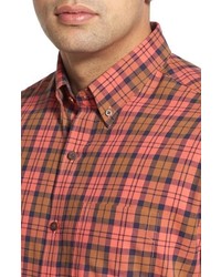 Cutter & Buck Ellison Regular Fit Long Sleeve Plaid Sport Shirt