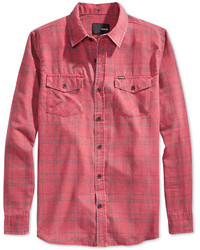 Hurley Pitfire Plaid Flannel Button Front Shirt