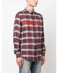 DSQUARED2 Plaid Checked Branded Shirt