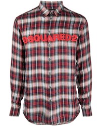 DSQUARED2 Plaid Checked Branded Shirt
