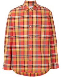 Solid Homme Plaid Print Buttoned Shirt