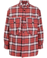 R13 Plaid Print Cotton Shirt