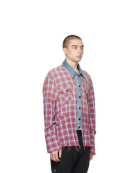 Greg Lauren Red Boxy Saloon Trucker Shirt