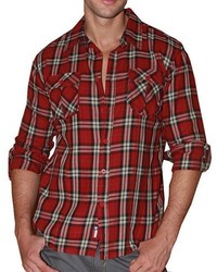 191 Unlimited Red Plaid Flannel Shirt