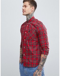 Fred Perry Reissues Tartan Shirt In Red