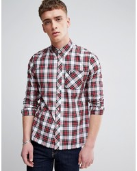 Fred Perry Reissues Tartan Shirt In Redwhite