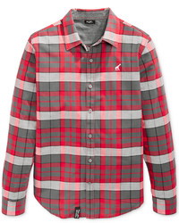 Lrg Rock Bottom Plaid Flannel Shirt