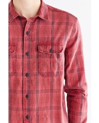 Urban Outfitters Salt Valley Acid Washed Plaid Button Down Workshirt