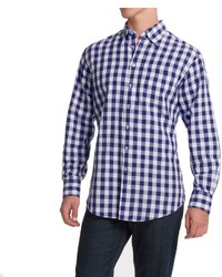 Scott Barber Andrew Linen Shirt Hidden Button Down Collar Long Sleeve