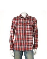 Sonoma Life Style Plaid Button Down Flannel Shirt