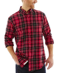 St Johns Bay St Johns Bay Long Sleeve Legacy Plaid Flannel Shirt
