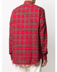 Golden Goose Tartan Print Ruffled Shirt