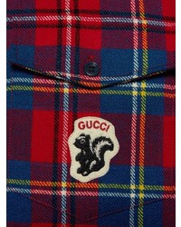 Gucci Tartan Skunk Patch Shirt